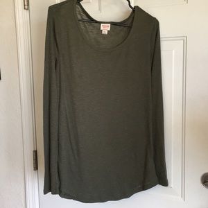 Olive colored Mossimo XXL long sleeve tee